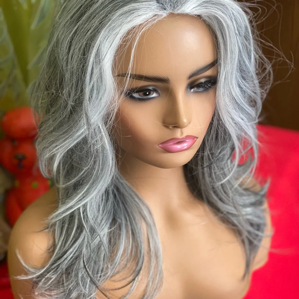 silver fox blowout volume wig